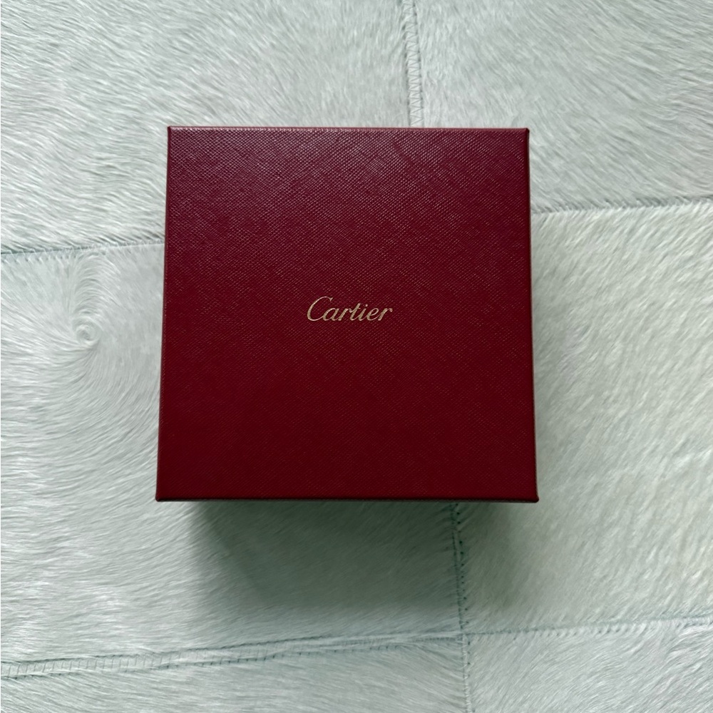 Cartier Burgundy Box with Gold Logo